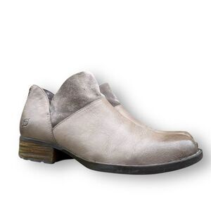 Born Karava Distressed Toe Women's Gray Slip-On Ankle Booties Size 8 Casual